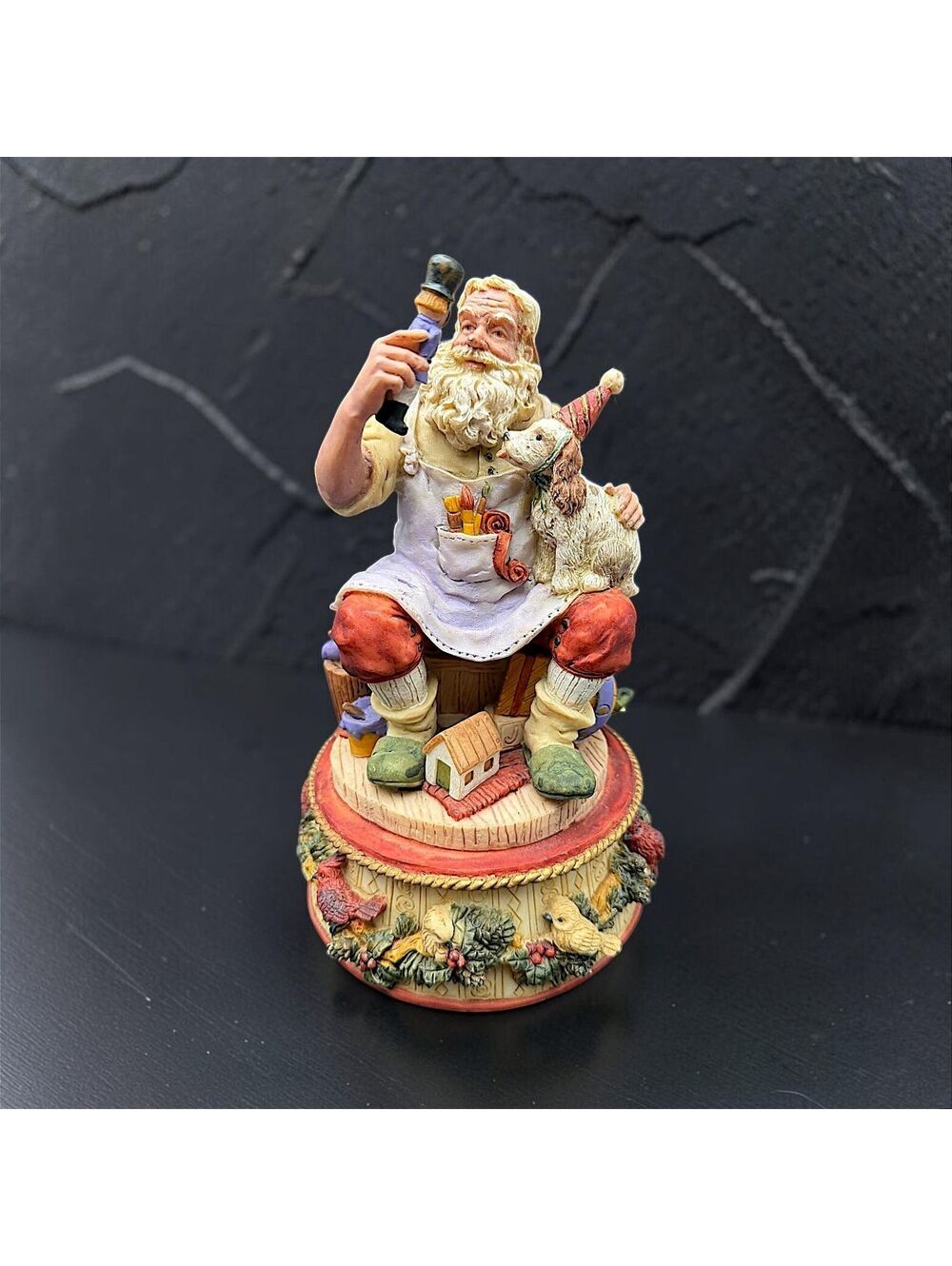 Vtg Cedar Creek Collection Musical Santa St. Nicholas & Me 1994 9"